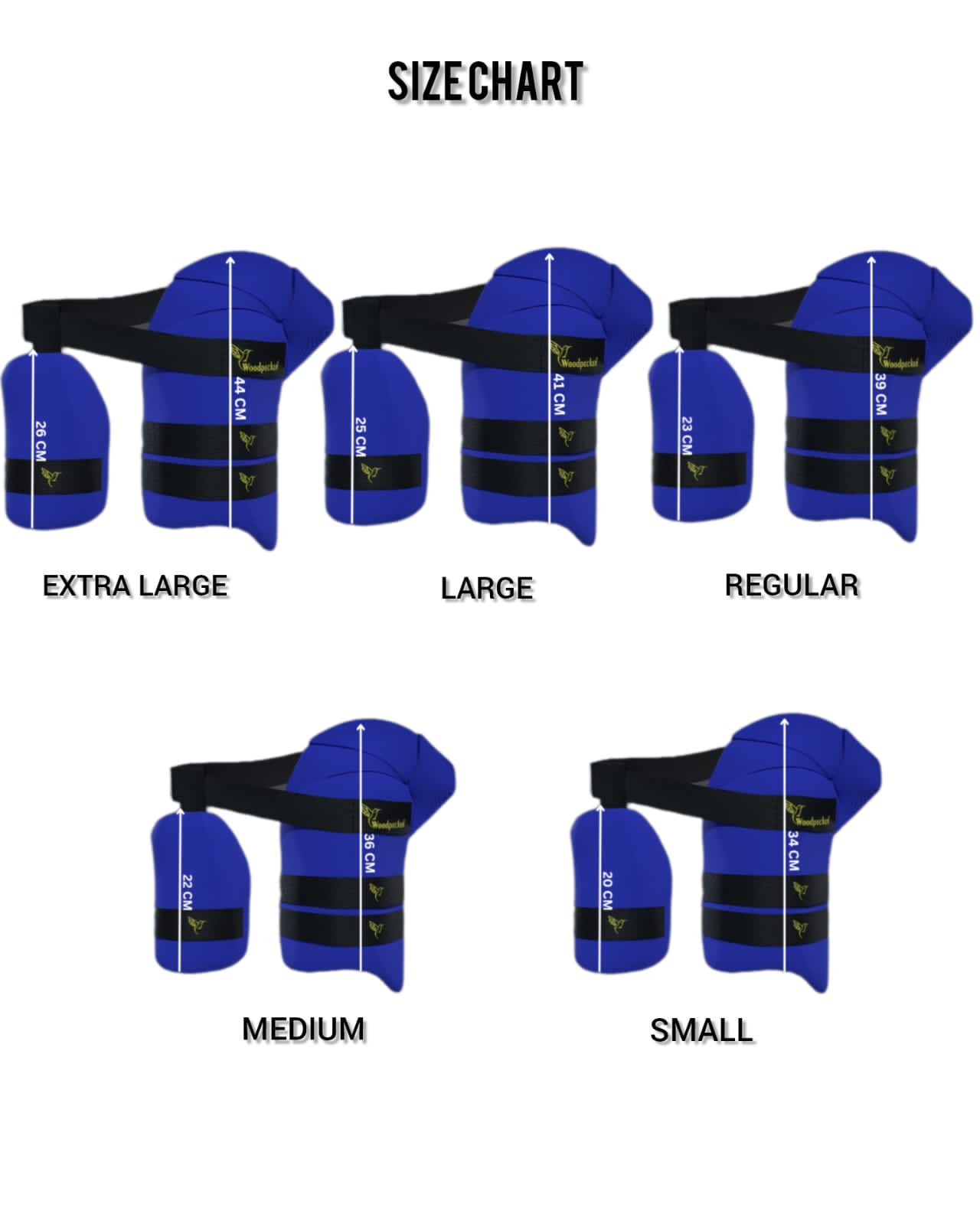 Armour X Thigh Guard 3 Strap (Blue-Orange)