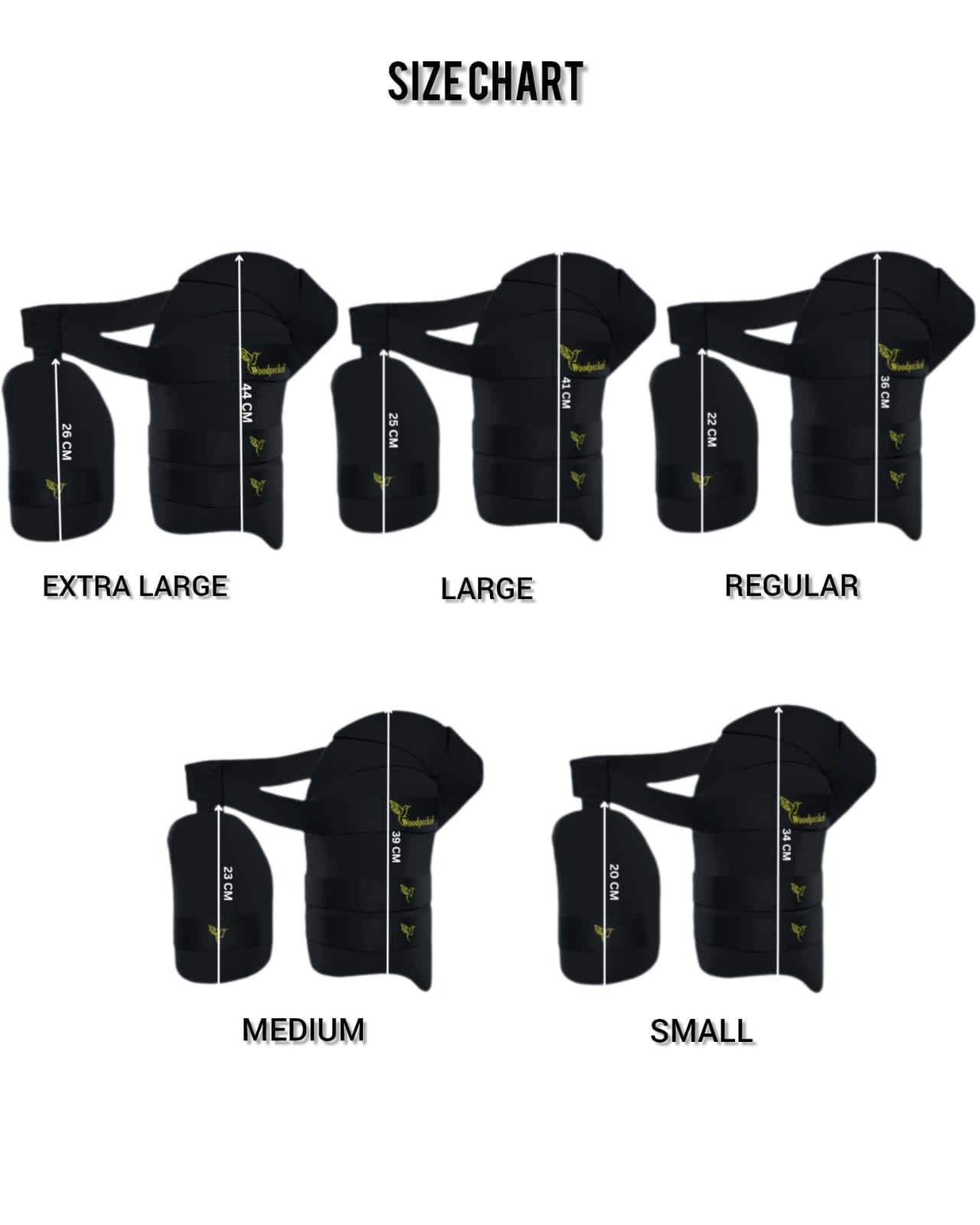 Armour X Thigh Guard 3 Strap (Black-Orange)