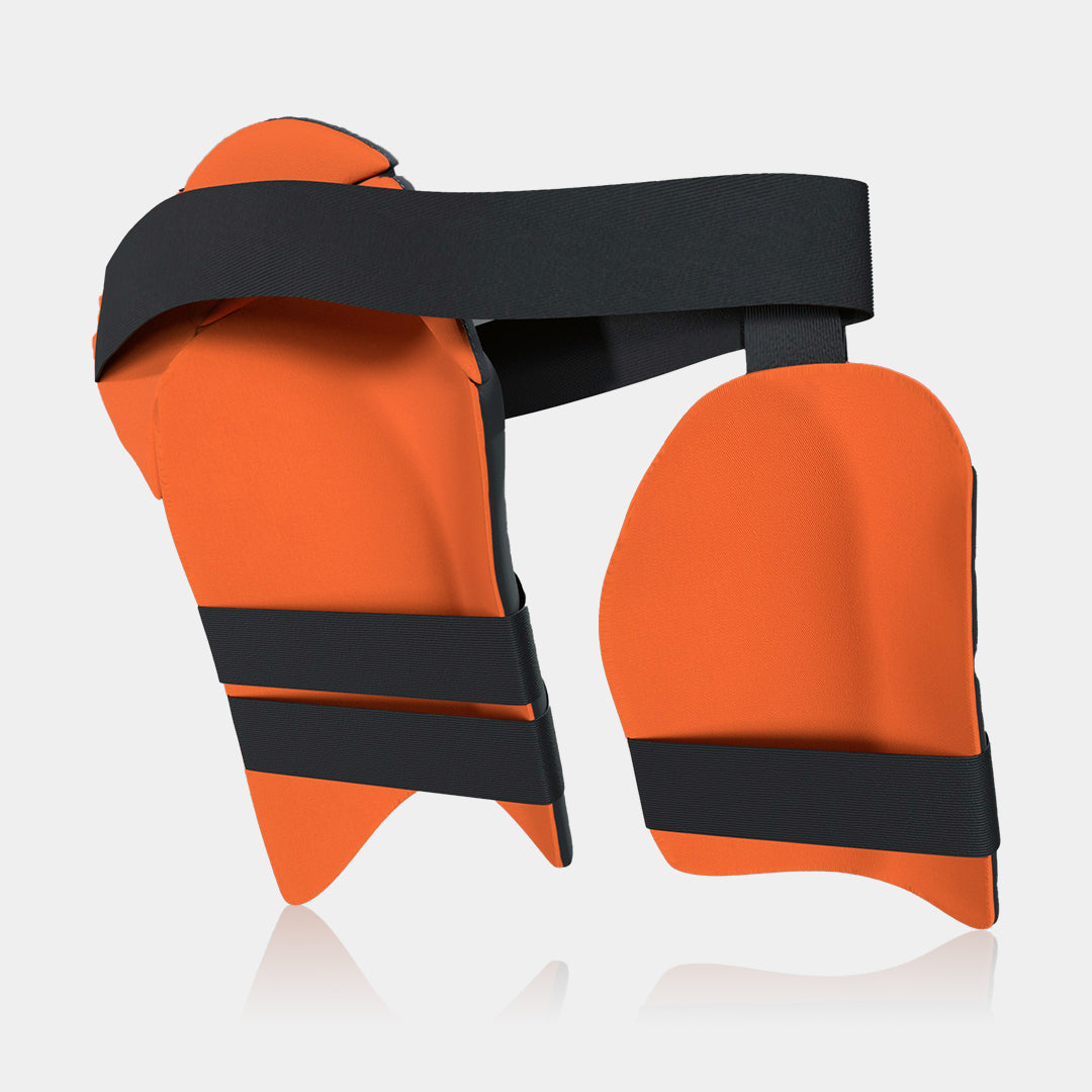 Armour X Thigh Guard 3 Strap (Black-Orange)