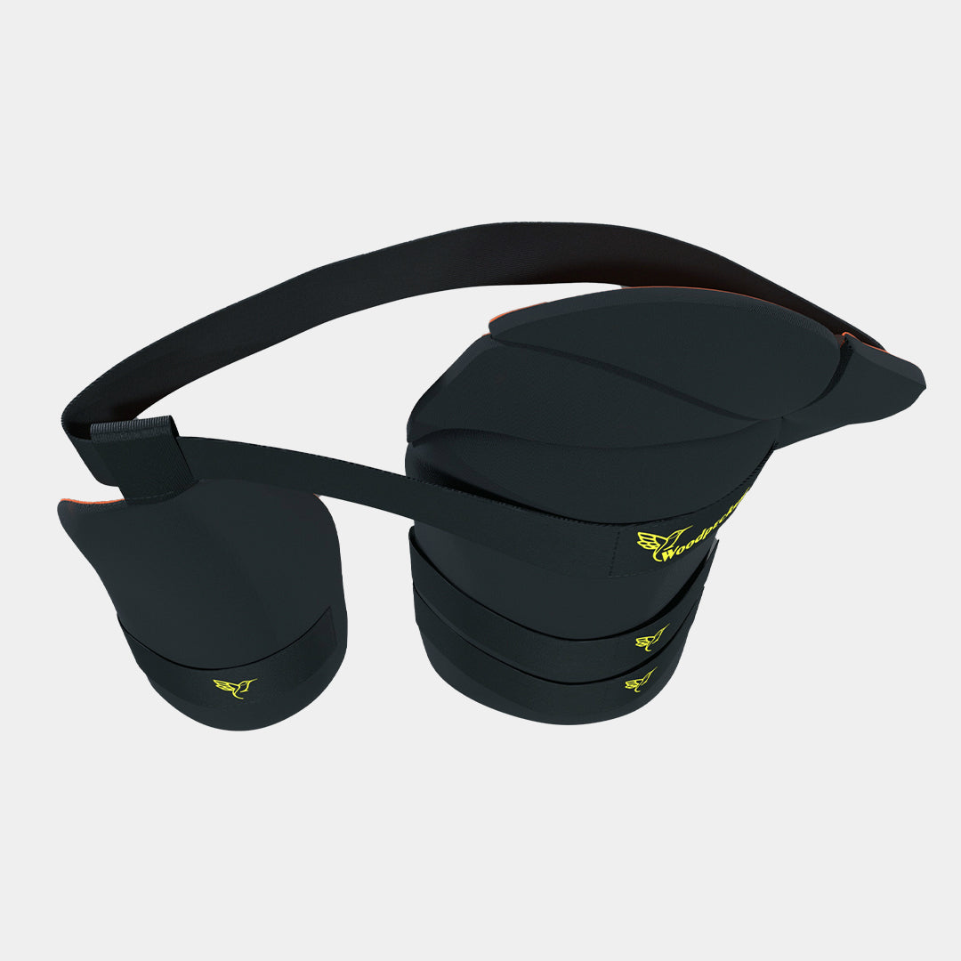 Armour X Thigh Guard 3 Strap (Black-Orange)