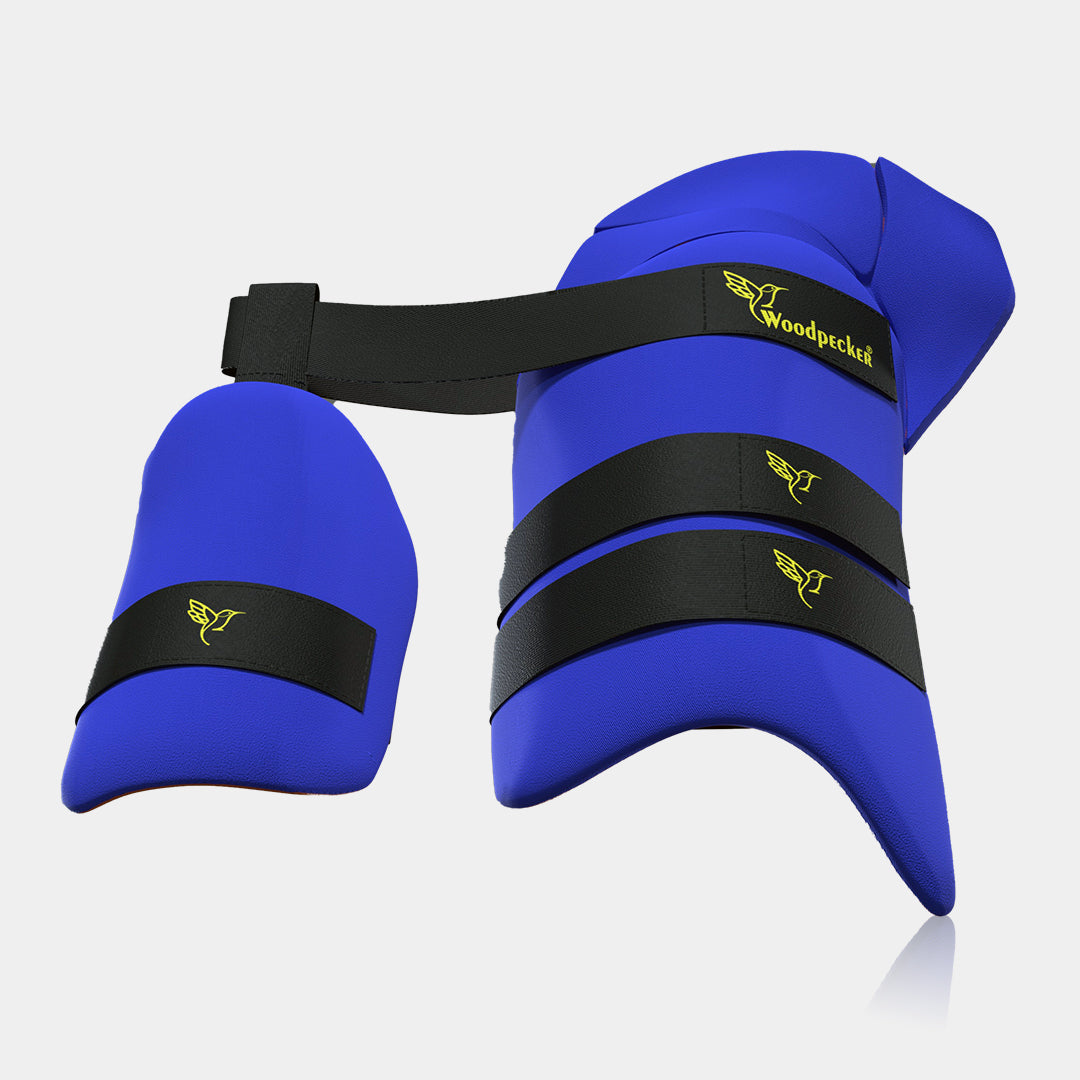 Armour X Thigh Guard 3 Strap (Blue-Orange)